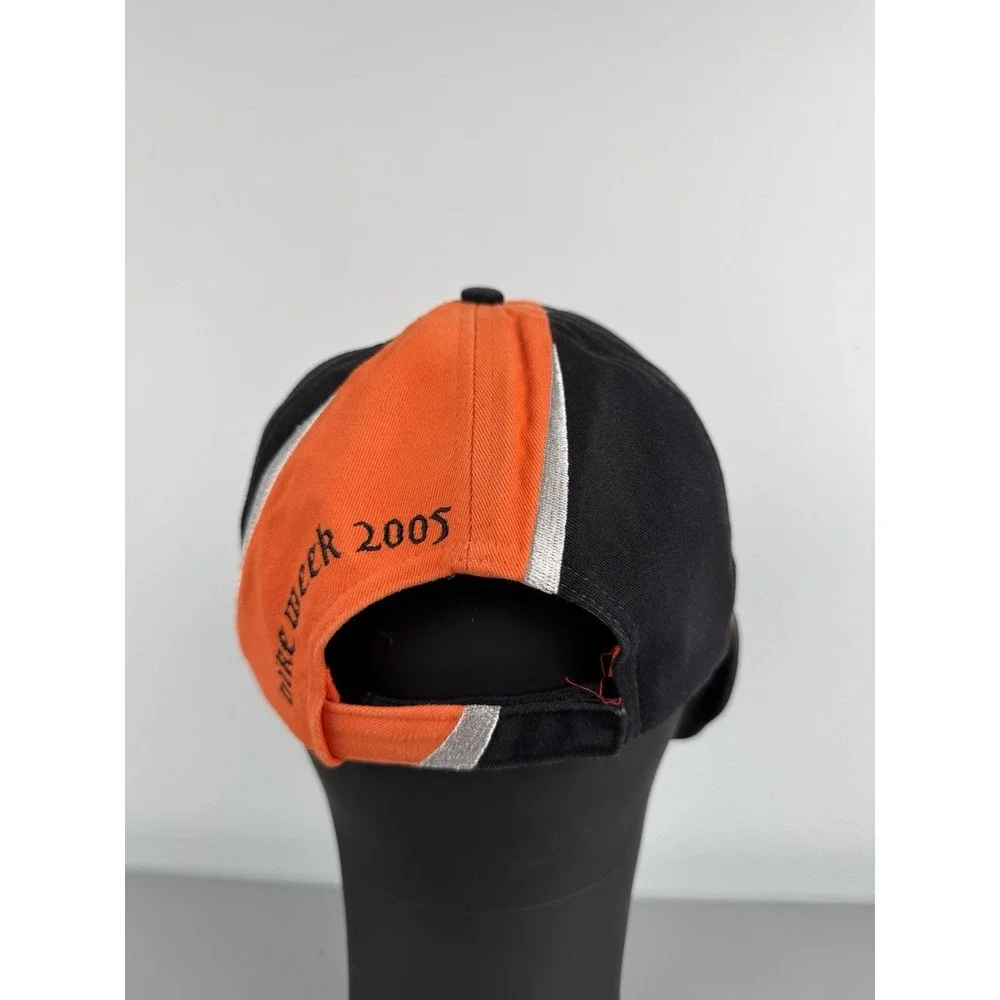 Vintage Sturgis Bike Week 2005 Baseball Cap Hat Orange Black‎ Motorcycle Rally